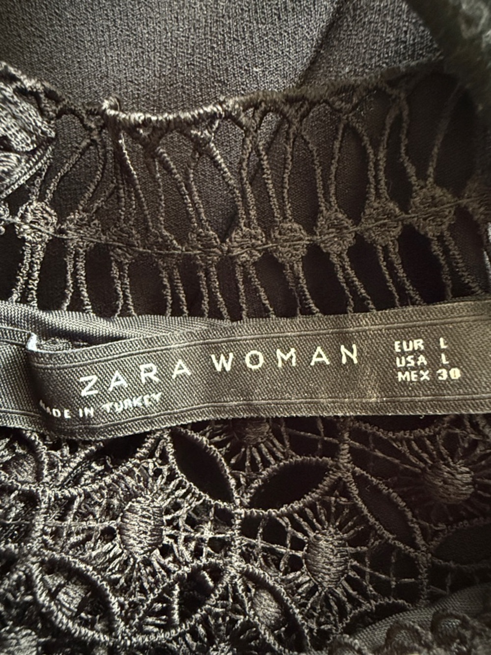 Black Lace and Ruffle Dress - Picture 3 of 3